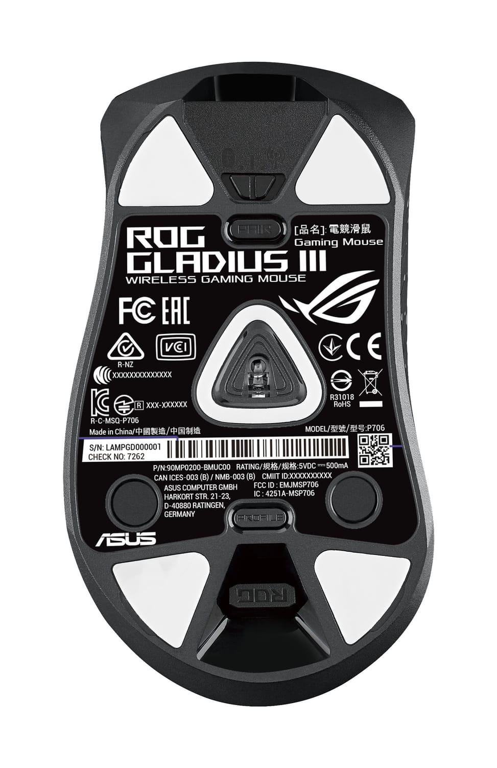 ASUS ROG Gladius III souris Droitier USB Type-A Optique 19000 DPI (90MP0270-BMUA00) — image 10