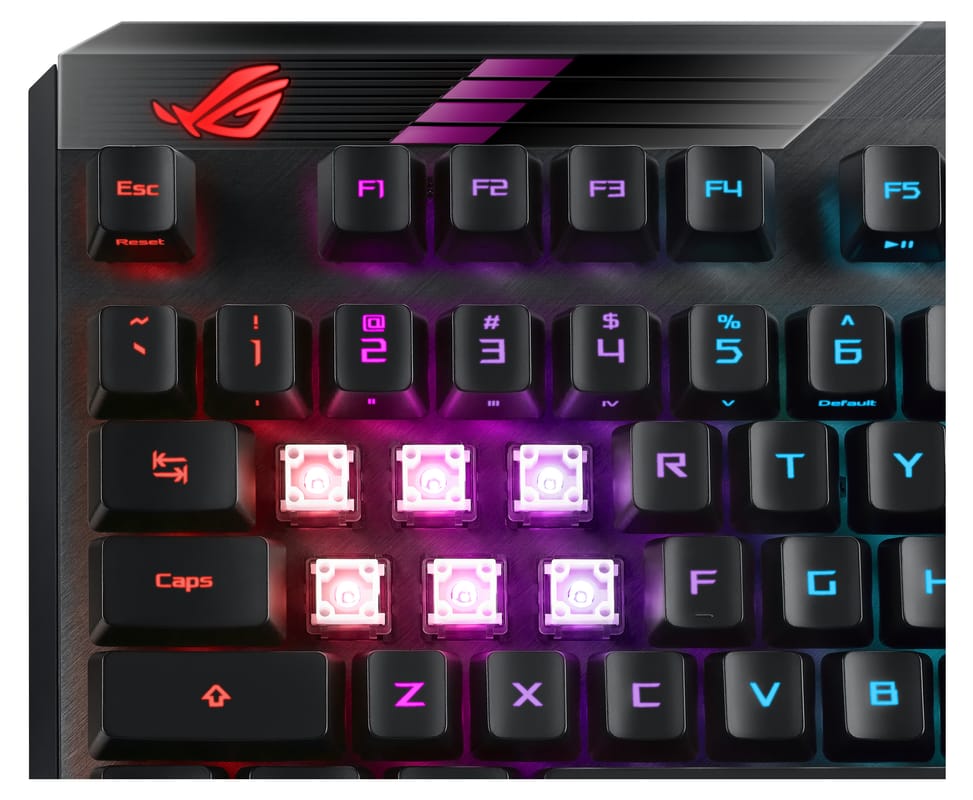 ASUS ROG Claymore II clavier FR sans fil +USB QWERTZ Allemand Noir (90MP01W0-BKDA00) — image 7
