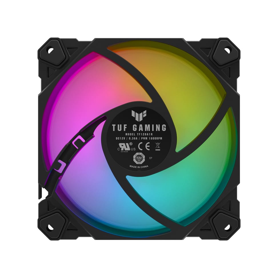 ASUS TUF Gaming TF120 ARGB Fan Boitier PC Refroidisseur d'air 12 cm Noir (90DA0030-B09000) — image 3