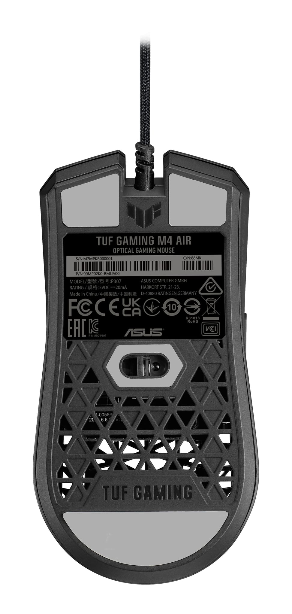 ASUS TUF Gaming M4 Air souris Ambidextre USB Type-A Optique 16000 DPI (90MP02K0-BMUA00) — image 2