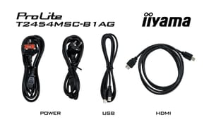 iiyama ProLite T2454MSC-B1AG écran plat de PC 60,5 cm (23.8") 1920 x 1080 pixels Full HD LED Écran tactile Multi-utilisateur — image 2