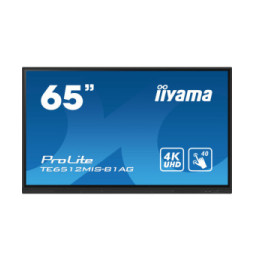 iiyama TE6512MIS-B1AG affichage de messages Écran plat interactif 165,1 cm (65") LCD Wifi 400 cd/m² 4K Ultra HD Noir Écran