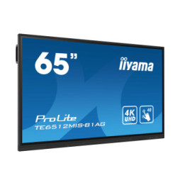 iiyama TE6512MIS-B1AG affichage de messages Écran plat interactif 165,1 cm (65") LCD Wifi 400 cd/m² 4K Ultra HD Noir Écran