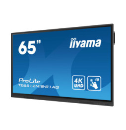 iiyama TE6512MIS-B1AG affichage de messages Écran plat interactif 165,1 cm (65") LCD Wifi 400 cd/m² 4K Ultra HD Noir Écran