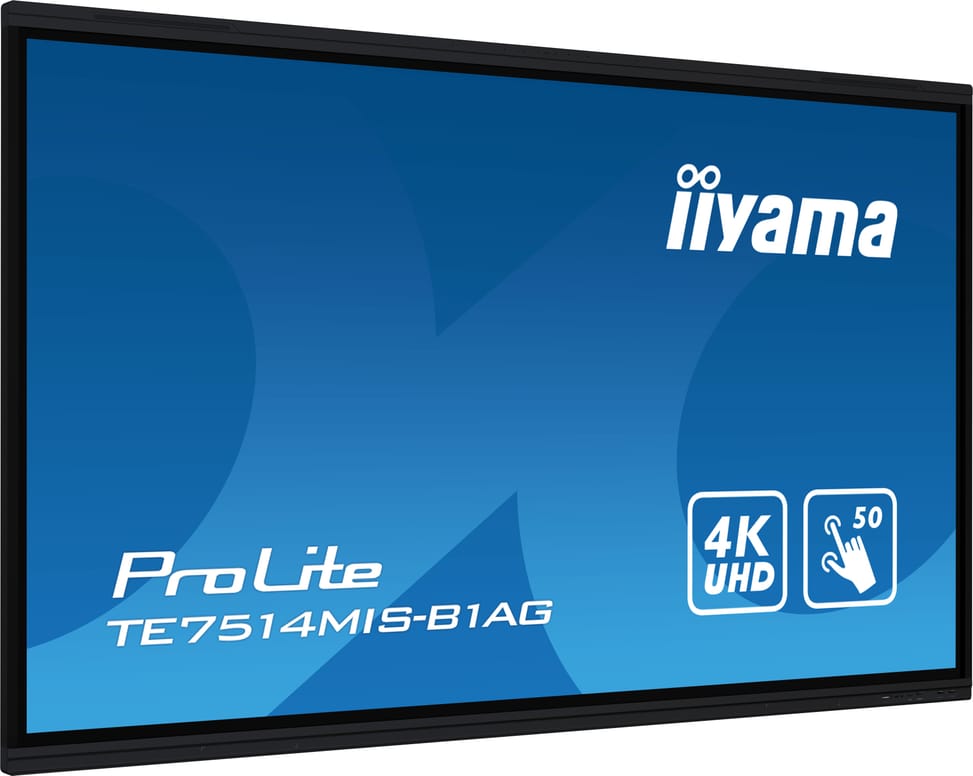 iiyama TE7514MIS-B1AG affichage de messages Écran plat interactif 190,5 cm (75") LCD Wifi 435 cd/m² 4K Ultra HD Noir Écran — image 3