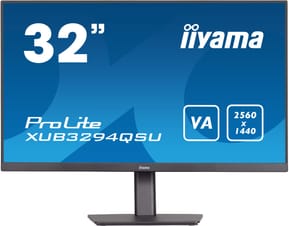 iiyama ProLite XUB3294QSU-B1 écran plat de PC 80 cm (31.5") 2560 x 1440 pixels Wide Quad HD LCD Noir (XUB3294QSU-B1)