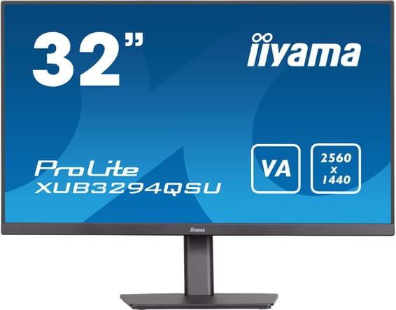 iiyama ProLite XUB3294QSU-B1 écran plat de PC 80 cm (31.5") 2560 x 1440 pixels Wide Quad HD LCD Noir (XUB3294QSU-B1)