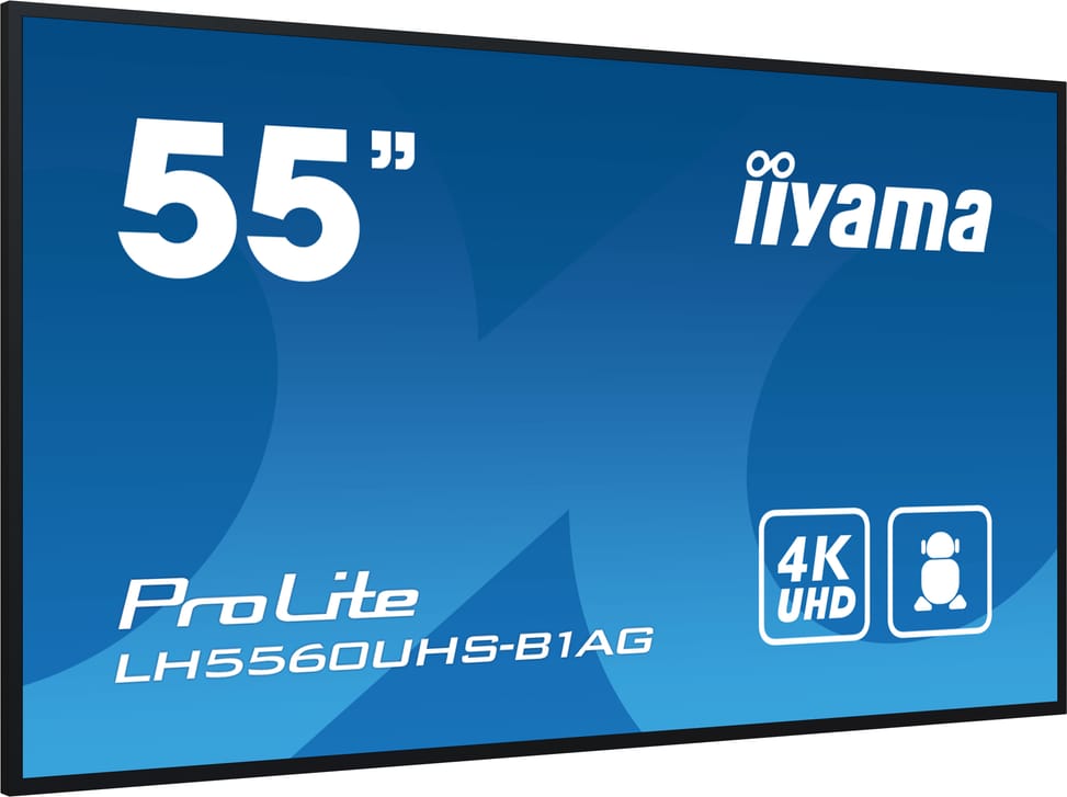 iiyama PROLITE Carte A numérique 139,7 cm (55") LED Wifi 500 cd/m² 4K Ultra HD Noir Intégré dans le processeur Android 11 24/7 — image 1