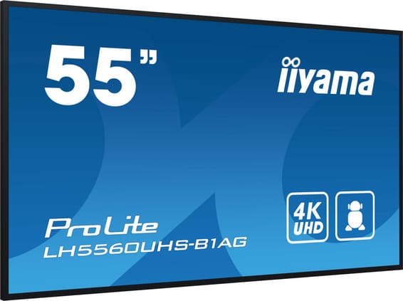 iiyama PROLITE Carte A numérique 139,7 cm (55") LED Wifi 500 cd/m² 4K Ultra HD Noir Intégré dans le processeur Android 11 24/7