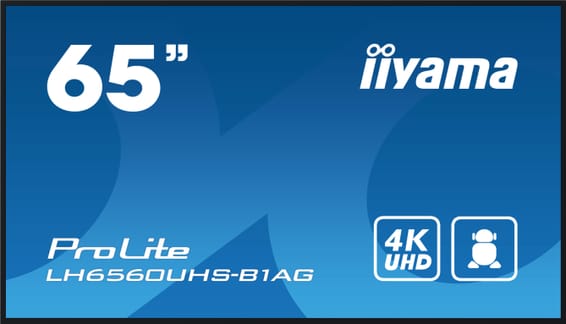 iiyama PROLITE Carte A numérique 165,1 cm (65") LED Wifi 500 cd/m² 4K Ultra HD Noir Intégré dans le processeur Android 11 24/7