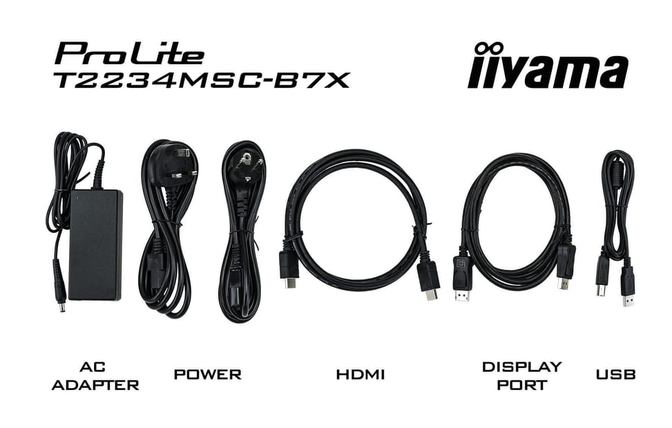 iiyama ProLite T2234MSC-B7X écran plat de PC 54,6 cm (21.5") 1920 x 1080 pixels Full HD Écran tactile Noir (T2234MSC-B7X) — image 10