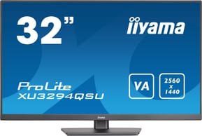 iiyama ProLite XU3294QSU-B1 écran plat de PC 80 cm (31.5") 2560 x 1440 pixels Wide Quad HD LCD Noir (XU3294QSU-B1)
