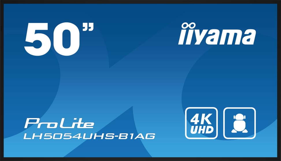 iiyama LH5054UHS-B1AG affichage de messages Panneau plat de signalisation numérique 125,7 cm (49.5") LCD Wifi 500 cd/m² 4K — image 1