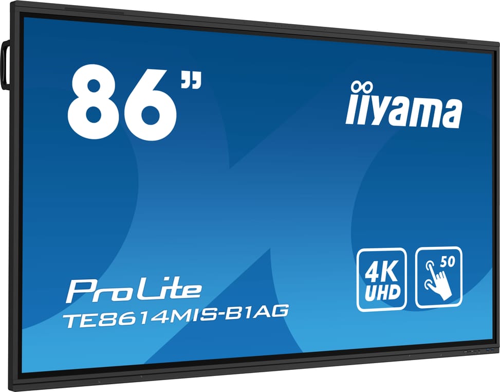 iiyama TE8614MIS-B1AG affichage de messages Écran plat interactif 2,17 m (85.6") LCD Wifi 435 cd/m² 4K Ultra HD Noir Écran — image 2