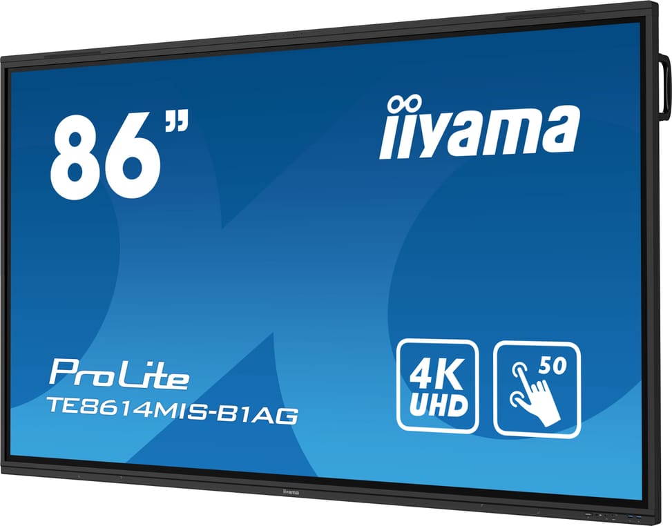 iiyama TE8614MIS-B1AG affichage de messages Écran plat interactif 2,17 m (85.6") LCD Wifi 435 cd/m² 4K Ultra HD Noir Écran — image 4