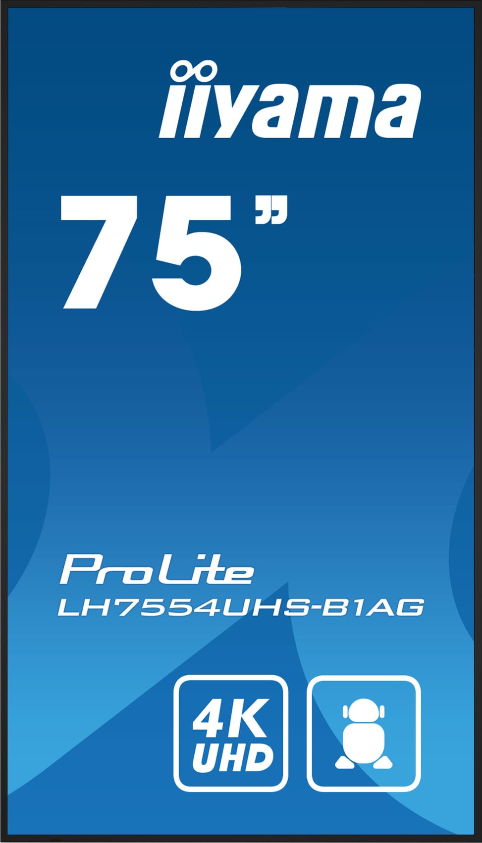 iiyama LH7554UHS-B1AG affichage de messages Panneau plat de signalisation numérique 190,5 cm (75") LCD Wifi 500 cd/m² 4K Ultra — image 2