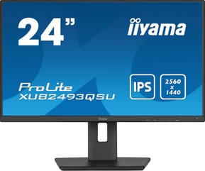 iiyama ProLite XUB2493QSU-B5 écran plat de PC 61 cm (24") 2560 x 1440 pixels Wide Quad HD LED Noir (XUB2493QSU-B5)