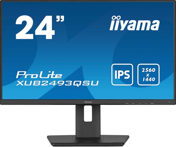 iiyama ProLite XUB2493QSU-B5 écran plat de PC 61 cm (24") 2560 x 1440 pixels Wide Quad HD LED Noir (XUB2493QSU-B5)