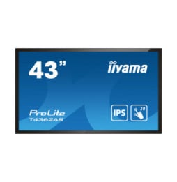 iiyama T4362AS-B1 affichage de messages Écran plat interactif 108 cm (42.5") IPS 500 cd/m² 4K Ultra HD Noir Écran tactile
