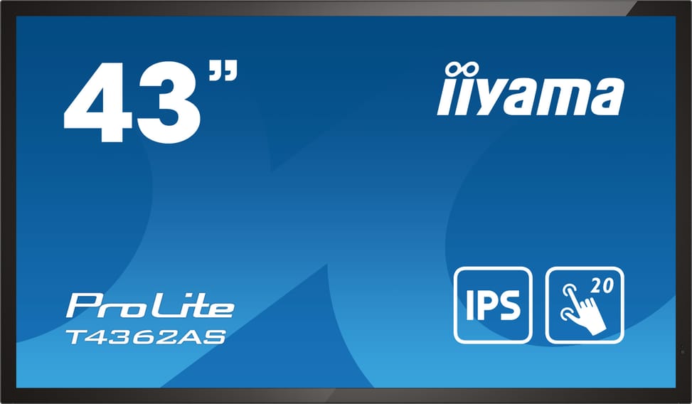شاشة مسطحة تفاعلية iiyama T4362AS-B1 للافتات 108 cm (42.5") IPS 500 cd/m² 4K Ultra HD أسود شاشة لمس — صورة 1