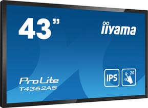 iiyama T4362AS-B1 affichage de messages Écran plat interactif 108 cm (42.5") IPS 500 cd/m² 4K Ultra HD Noir Écran tactile — image 2