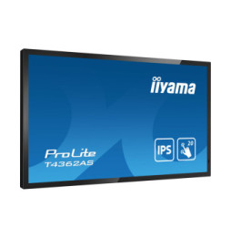 iiyama T4362AS-B1 affichage de messages Écran plat interactif 108 cm (42.5") IPS 500 cd/m² 4K Ultra HD Noir Écran tactile