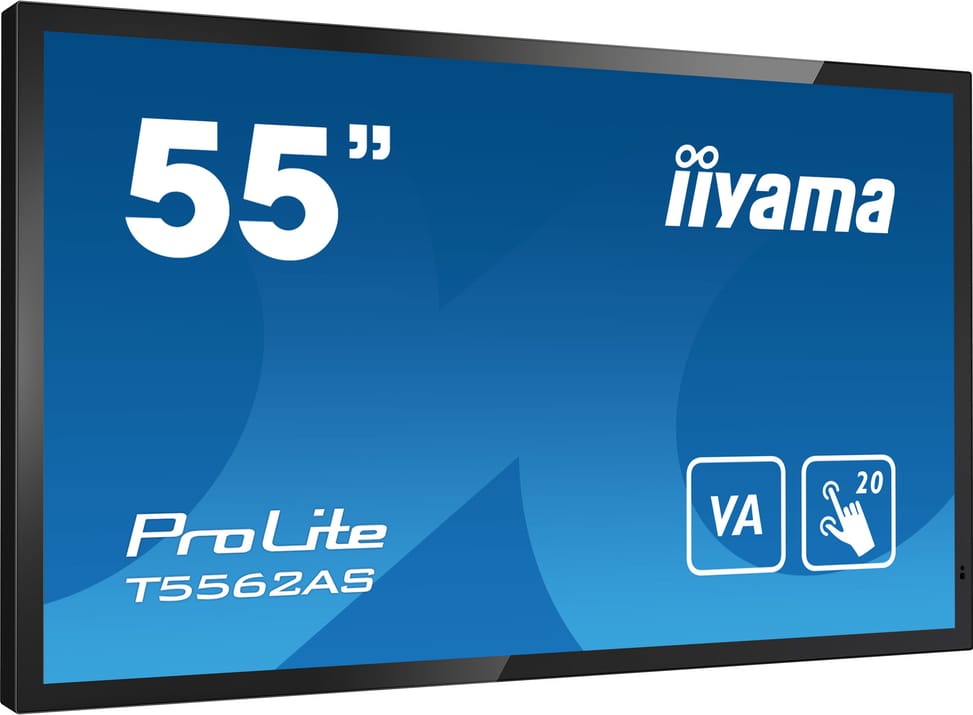 iiyama T5562AS-B1 affichage de messages Écran plat interactif 138,7 cm (54.6") VA 500 cd/m² 4K Ultra HD Noir Écran tactile — image 2
