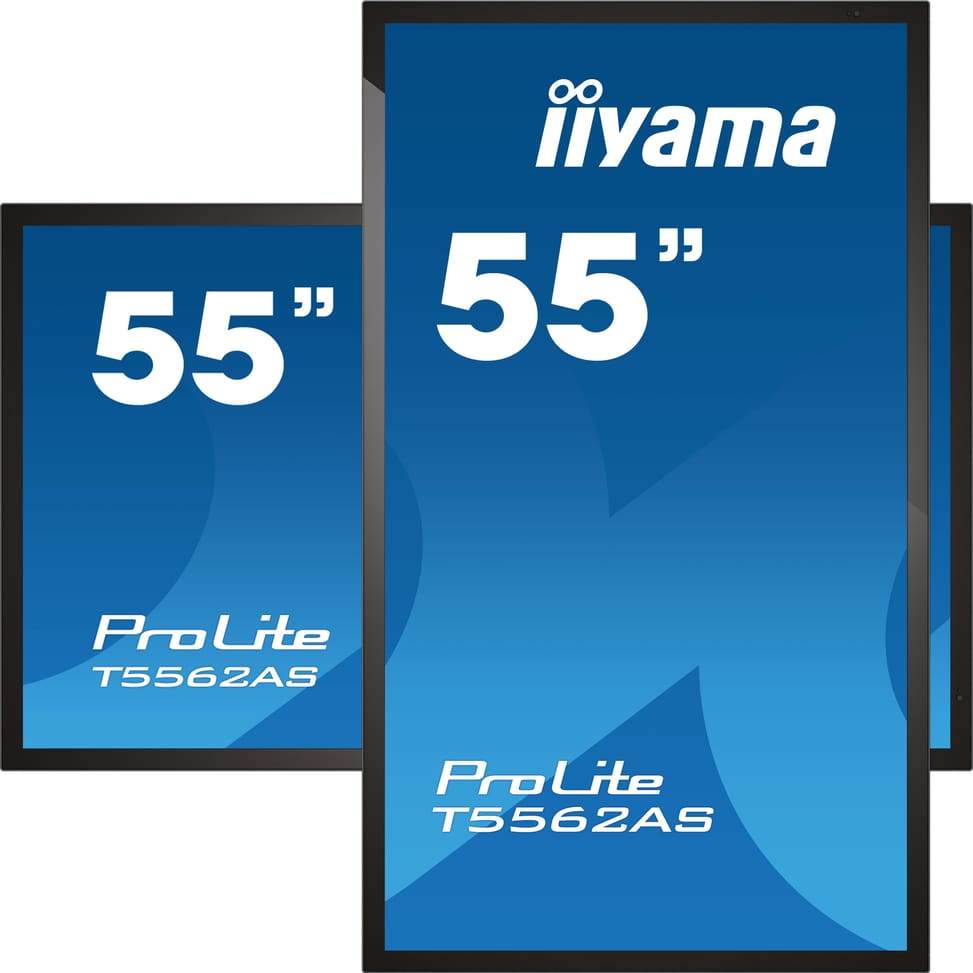 iiyama T5562AS-B1 affichage de messages Écran plat interactif 138,7 cm (54.6") VA 500 cd/m² 4K Ultra HD Noir Écran tactile — image 3