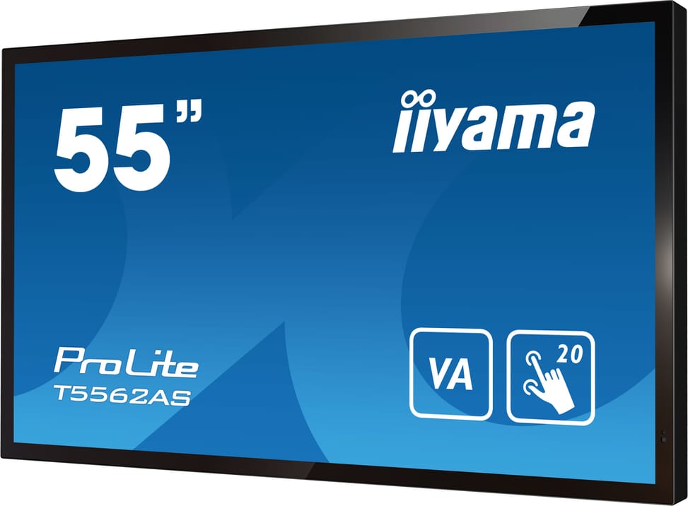 iiyama T5562AS-B1 affichage de messages Écran plat interactif 138,7 cm (54.6") VA 500 cd/m² 4K Ultra HD Noir Écran tactile — image 6