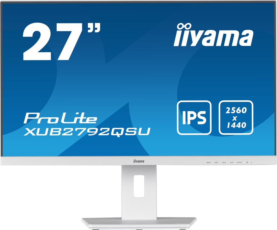 iiyama ProLite XUB2792QSU-W5 écran plat de PC 68,6 cm (27") 2560 x 1440 pixels Wide Quad HD LED Blanc (XUB2792QSU-W5) — image 1