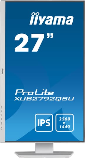 iiyama ProLite XUB2792QSU-W5 écran plat de PC 68,6 cm (27") 2560 x 1440 pixels Wide Quad HD LED Blanc (XUB2792QSU-W5) — image 2