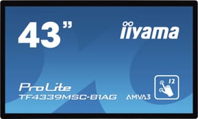 iiyama ProLite TF4339MSC-B1AG écran plat de PC 109,2 cm (43") 1920 x 1080 pixels Full HD LED Écran tactile Multi-utilisateur