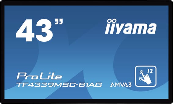 iiyama ProLite TF4339MSC-B1AG écran plat de PC 109,2 cm (43") 1920 x 1080 pixels Full HD LED Écran tactile Multi-utilisateur