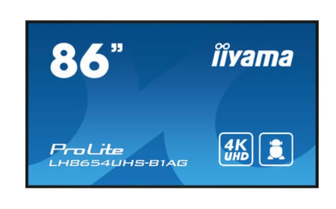 iiyama ProLite To Be Updated écran plat de PC 2,17 m (85.6") 3840 x 2160 pixels 4K Ultra HD LED Noir (LH8654UHS-B1AG) — image 1