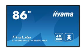 iiyama ProLite To Be Updated écran plat de PC 2,17 m (85.6") 3840 x 2160 pixels 4K Ultra HD LED Noir (LH8654UHS-B1AG)