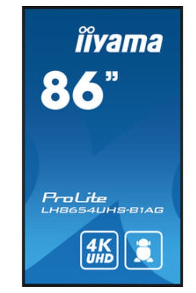 iiyama ProLite To Be Updated écran plat de PC 2,17 m (85.6") 3840 x 2160 pixels 4K Ultra HD LED Noir (LH8654UHS-B1AG) — image 3