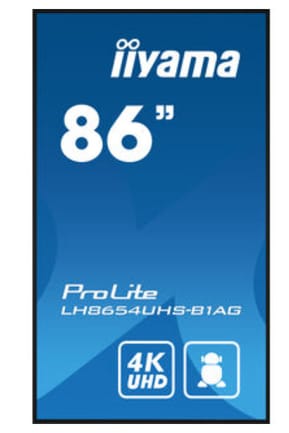 iiyama ProLite To Be Updated écran plat de PC 2,17 m (85.6") 3840 x 2160 pixels 4K Ultra HD LED Noir (LH8654UHS-B1AG) — image 3