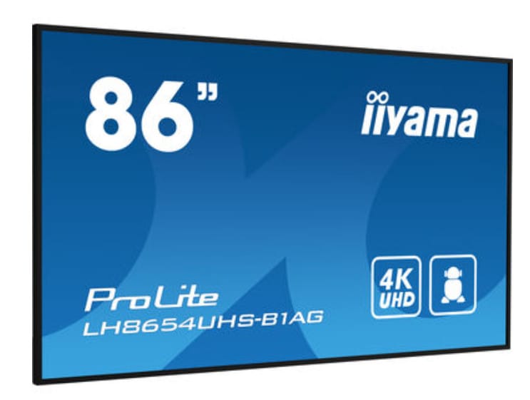 iiyama ProLite To Be Updated écran plat de PC 2,17 m (85.6") 3840 x 2160 pixels 4K Ultra HD LED Noir (LH8654UHS-B1AG) — image 4