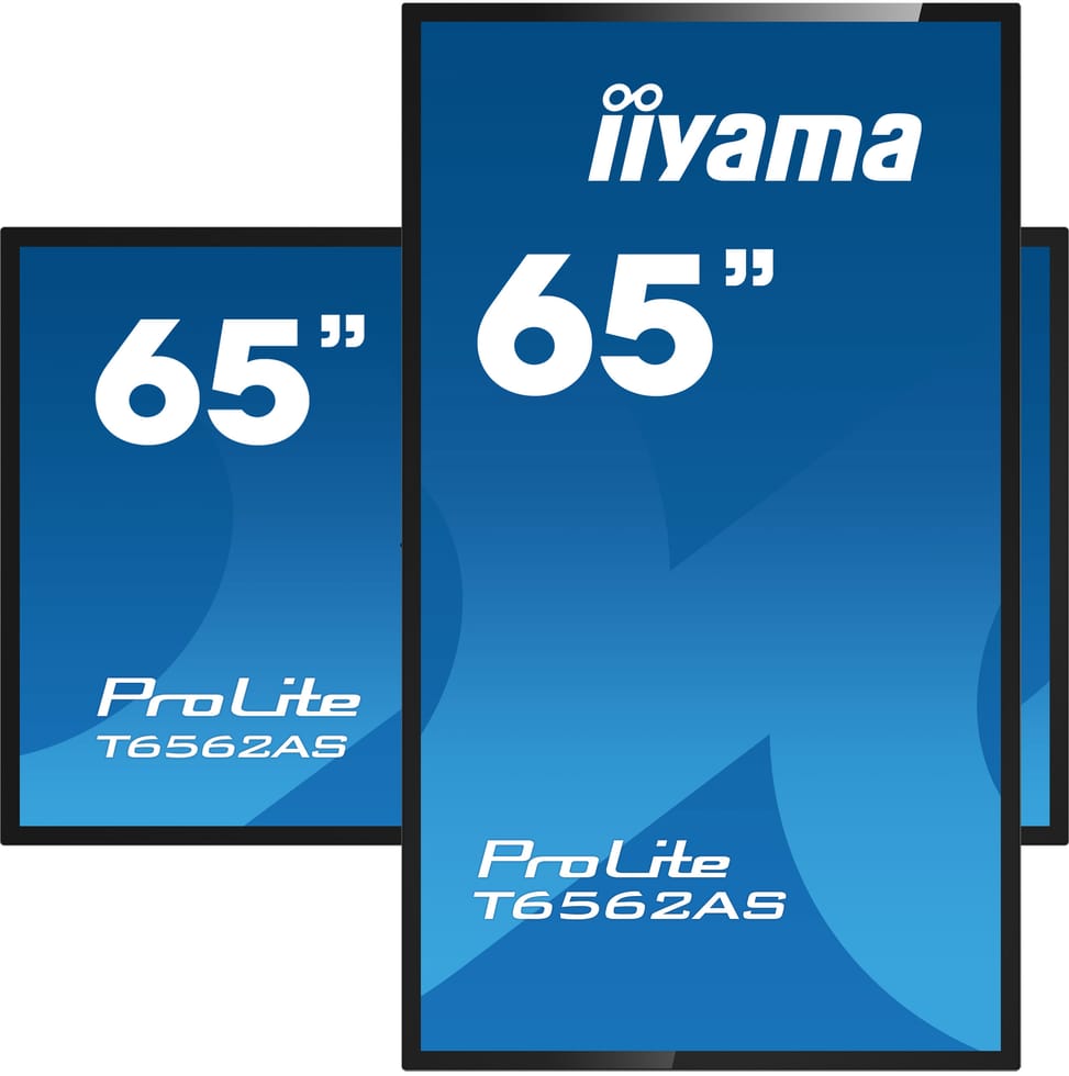 iiyama T6562AS-B1 affichage de messages Écran plat interactif 163,8 cm (64.5") IPS 500 cd/m² 4K Ultra HD Noir Écran tactile — image 3