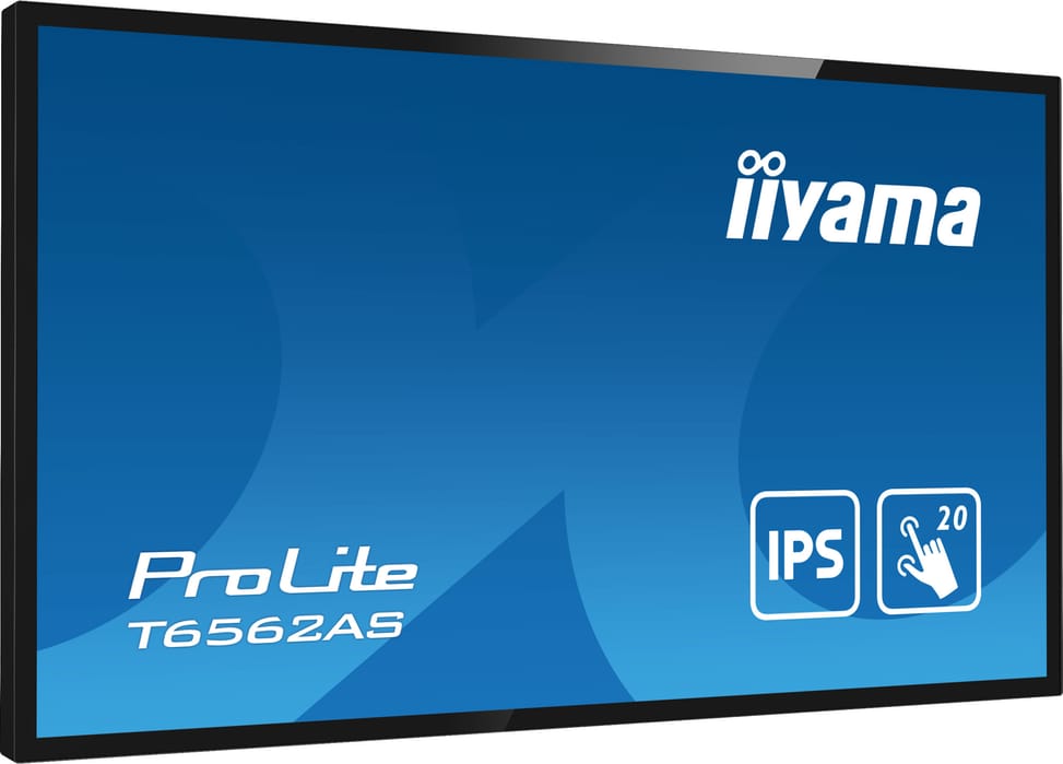 iiyama T6562AS-B1 affichage de messages Écran plat interactif 163,8 cm (64.5") IPS 500 cd/m² 4K Ultra HD Noir Écran tactile — image 5
