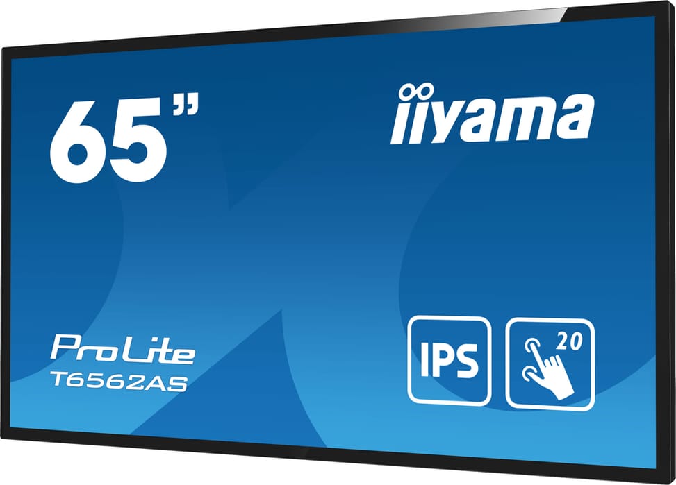 iiyama T6562AS-B1 affichage de messages Écran plat interactif 163,8 cm (64.5") IPS 500 cd/m² 4K Ultra HD Noir Écran tactile — image 6