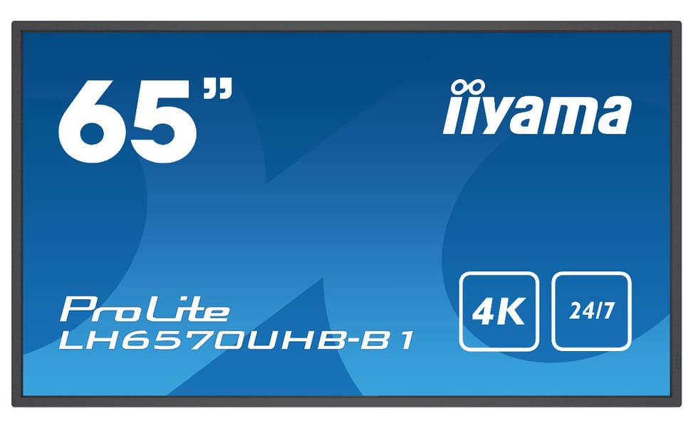 iiyama LH6570UHB-B1 affichage de messages Panneau plat de signalisation numérique 163,8 cm (64.5") VA 700 cd/m² 4K Ultra HD — image 1