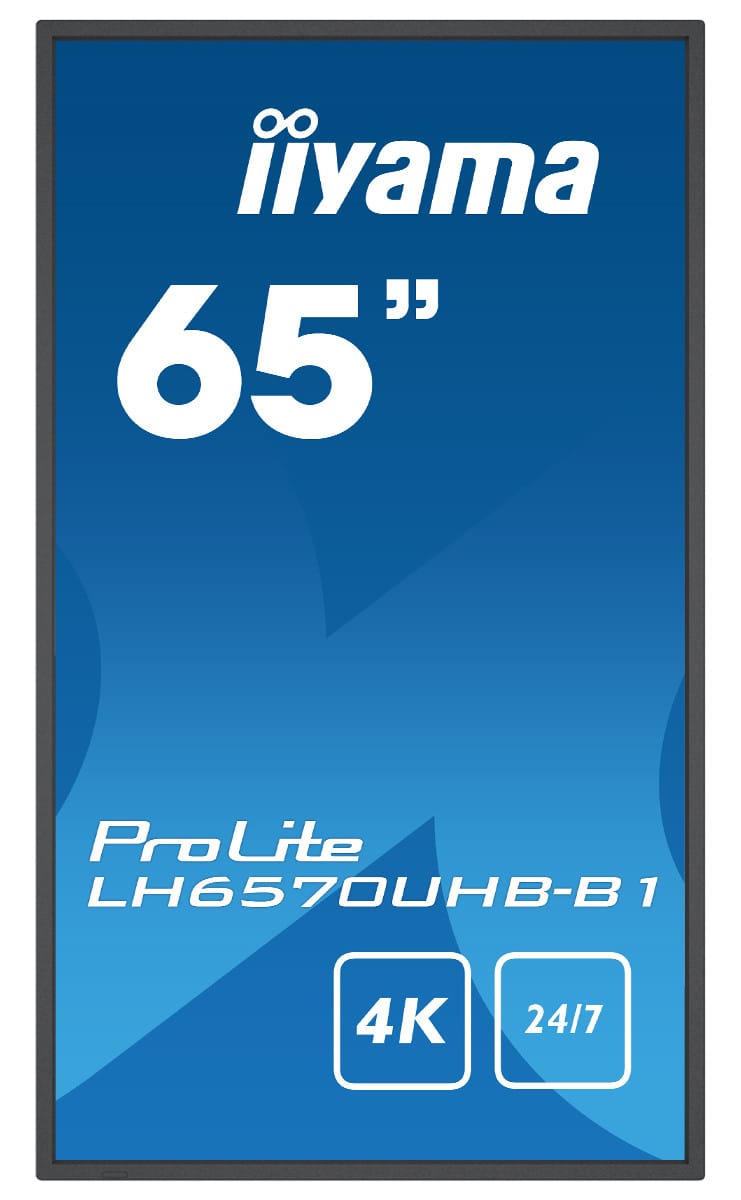 iiyama LH6570UHB-B1 affichage de messages Panneau plat de signalisation numérique 163,8 cm (64.5") VA 700 cd/m² 4K Ultra HD — image 2