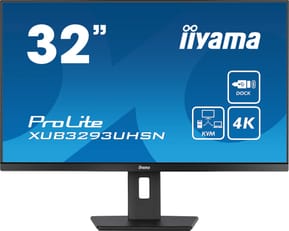 iiyama ProLite XUB3293UHSN-B5 écran plat de PC 80 cm (31.5") 3840 x 2160 pixels 4K Ultra HD LCD Noir (XUB3293UHSN-B5)