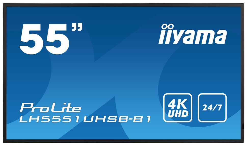 iiyama LH5551UHSB-B1 affichage de messages Écran plat interactif 137,2 cm (54") IPS 800 cd/m² 4K Ultra HD Noir 24/7 — image 1