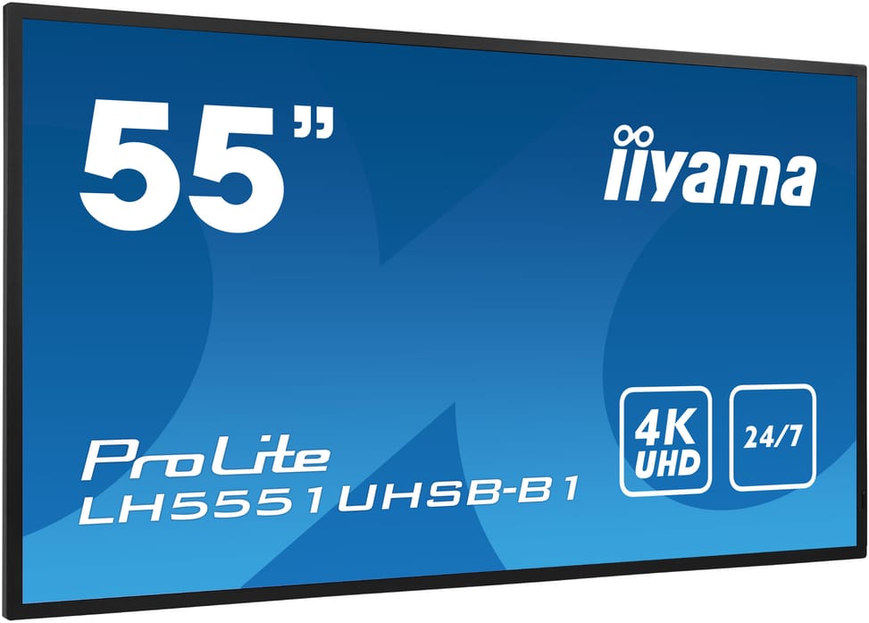 iiyama LH5551UHSB-B1 affichage de messages Écran plat interactif 137,2 cm (54") IPS 800 cd/m² 4K Ultra HD Noir 24/7 — image 3