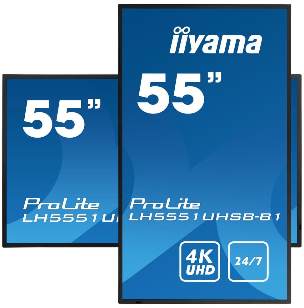iiyama LH5551UHSB-B1 affichage de messages Écran plat interactif 137,2 cm (54") IPS 800 cd/m² 4K Ultra HD Noir 24/7 — image 4