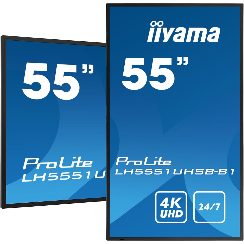 iiyama LH5551UHSB-B1 affichage de messages Écran plat interactif 137,2 cm (54") IPS 800 cd/m² 4K Ultra HD Noir 24/7 — image 5