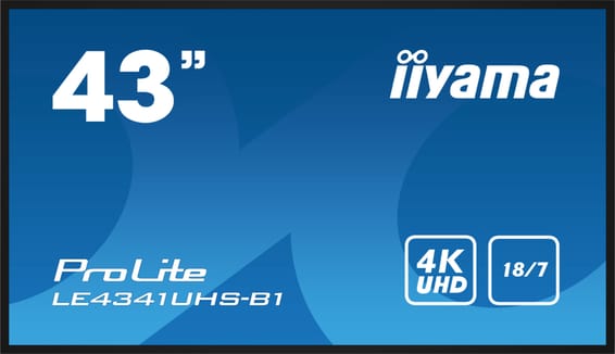 iiyama LE4341UHS-B1 affichage de messages Panneau plat de signalisation numérique 108 cm (42.5") LCD 350 cd/m² 4K Ultra HD
