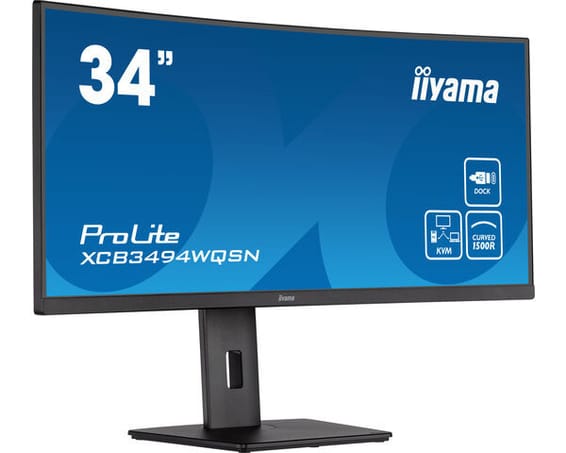 iiyama ProLite XCB3494WQSN-B5 LED display 86,4 cm (34") 3440 x 1440 pixels UltraWide Quad HD Noir (XCB3494WQSN-B5)